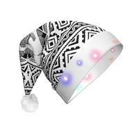 Jkkghll Tartaruga Etnica A Righe Stampa Unisex Adulto Led Cappello Di Natale Per La Decorazione Del Partito Cappello Di
