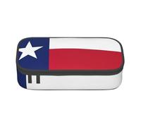 Jkkghll Texas State Flag Print Elegante astuccio scolastico 8,3 x 2 x 9,4 cm borsa portaoggetti multifunzione studente, Nero , Taglia unica