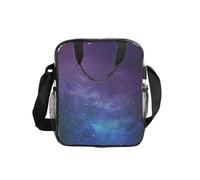 Jkkghll Universo con stelle Galaxy Interstellar Print Clear Insulated Lunch Bag Picnic Portable Bento Box Tote Food Storage Container