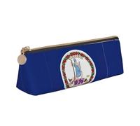 Jkkghll Virginia State Flag Print School Casual Pencil Case Slim Pouch Maggiore Capacità Penne Artisti Studenti Adolescenti, bianco, Taglia unica