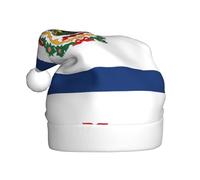 Jkkghll West Virginia Bandiera dello Stato Stampa Uomini e Donne Cappello di Natale Vacanze Copricapo Nuovo Anno Accessorio Festa di Babbo Natale Cappelli