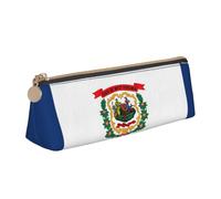 Jkkghll West Virginia State Flag Print School Casual Pencil Case Slim Pouch Maggiore Capacità Penne Artisti Studenti Adolescenti, bianco, Taglia unica
