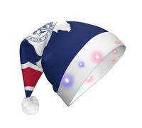 Jkkghll Wyoming Bandiera di Stato Stampa Unisex Adulto Led Cappello di Natale Per La Decorazione Del Partito Cappello Di Natale E Accessori Costume