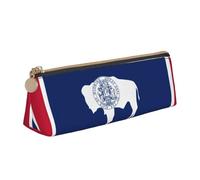Jkkghll Wyoming State Flag Print School Casual Pencil Case Slim Pouch Maggiore Capacità Penne Artisti Studenti Adolescenti, bianco, Taglia unica