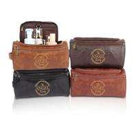 jklitio Beauty case da uomo, kit Dopp personalizzato in pelle incisa, essenziale da viaggio, regalo perfetto per lui, compleanno, Natale, festa del papà per marito, papà, nonno, fratello, amante
