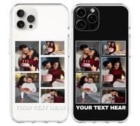 jklitio Custodia fotografica personalizzata per iPhone 17/16/15/14/13/12/11 Air Pro Max Plus Mini, custodia protettiva personalizzata con immagine, custodia protettiva antiurto, regalo unico per