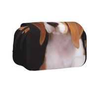 JKLQWC Astuccio con stampa di palme e tramonto per bambini, uomini e donne, astuccio a due strati di grande capacità, organizer per ufficio, scuola, viaggi, Adorabile cane beagle, One Size, Zaino per