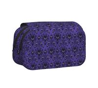 JKLQWC Astuccio con stampa giraffa per bambini, uomini e donne, due strati di grande capacità, astuccio per matite e trucchi, organizer per ufficio, scuola, viaggi, Infestato il palazzo, One Size
