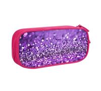 JKLQWC Astuccio con stampa glitter at night, grazioso astuccio per penne e matite, con cerniera, organizer per ufficio, scuola, adolescenti, ragazze, ragazzi, adulti, nero, rosa, Taglia unica, Zaino