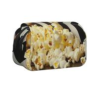 JKLQWC Astuccio con stampa zucca del Ringraziamento per bambini, uomini e donne, astuccio a due strati di grande capacità, organizer per ufficio, scuola, viaggi, Cinema Film Clapboard e Popcorn