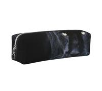 JKLQWC Astuccio in pelle con stampa pantera con occhi azzurri e cerniera dorata, organizer semplice e leggero per scuola, ufficio, viaggi, trucchi, Argento, One Size, Zaino per la scuola