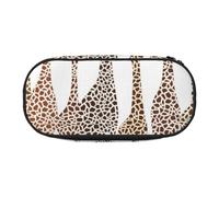 JKLQWC Astuccio organizer con doppia cerniera con scomparto in rete e portapenne, con stampa di libellule e recinzione, multiuso, borsa per cosmetici da viaggio, per scuola, ufficio, regali, Giraffe