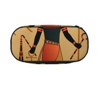 JKLQWC Astuccio organizer con doppia cerniera con scomparto in rete e portapenne, stampa di donne nell'antico Egitto, porta cancelleria multiuso, borsa da viaggio per cosmetici, per scuola, ufficio
