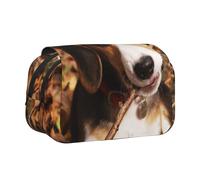 JKLQWC Astuccio per matite con stampa artistica di leone, per bambini, uomini e donne, a due strati, grande capacità, astuccio organizer per ufficio, scuola, viaggi, Grazioso Beagle, One Size, Zaino