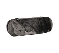 JKLQWC Astuccio per matite con stampa bowling, in pelle PU, con cerniera, per ufficio, scuola, viaggi, Leone e Leonessa, One Size, Zaino per la scuola
