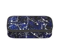 JKLQWC Astuccio per matite con stampa di strega di Halloween, carino, astuccio per penne e matite, grande capacità, con cerniera, organizer per ufficio, scuola, viaggi, Si illumina al buio., One Size