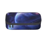 JKLQWC Astuccio per matite con stampa pianeta, grazioso astuccio per penne e matite, grande capacità, con cerniera, organizer per ufficio, scuola, viaggi