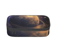 JKLQWC Astuccio per matite con stampa pianeta, grazioso astuccio per penne e matite, grande capacità, con cerniera, organizer per ufficio, scuola, viaggi