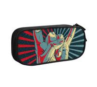 JKLQWC Astuccio per matite con stampa Rock and roll, grazioso astuccio con cerniera, organizer per ufficio, scuola, adolescenti, ragazze, ragazzi, adulti, nero, Nero , One Size, Zaino per la scuola