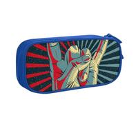 JKLQWC Astuccio per matite con stampa Rock and roll, grazioso astuccio con cerniera, organizer per ufficio, scuola, adolescenti, ragazze, ragazzi, adulti, nero, Blu, One Size, Zaino per la scuola