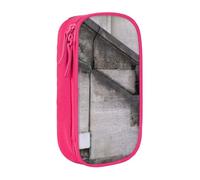 JKLQWC Astuccio per penne con stampa di una ragazza con palloncini, grazioso astuccio per penne grande, portatile, organizer per ufficio, scuola, adolescenti, ragazze, ragazzi, adulti, nero, rosa, One