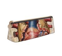 JKLQWC Astuccio triangolare con stampa moderna di metà secolo con cerniera, organizer in pelle leggera per scuola, ufficio, viaggi, trucco, Grafico Cuore Anatomia Umana, Taglia unica, Zaino per la