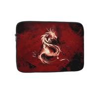JKLQWC Custodia per laptop con motivo floreale blu con rose stampate per uomo e donna borsa per laptop antiurto per viaggi ufficio scuola, Drago rosso sangue, 13 inch