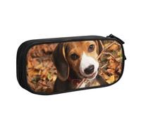 JKLQWC Grazioso astuccio con stampa di Beagle, astuccio per penne e matite, con cerniera, per ufficio, scuola, adolescenti, ragazze, ragazzi, adulti, nero, Nero , One Size, Zaino per la scuola
