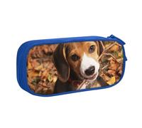 JKLQWC Grazioso astuccio con stampa di Beagle, astuccio per penne e matite, con cerniera, per ufficio, scuola, adolescenti, ragazze, ragazzi, adulti, nero, Blu, One Size, Zaino per la scuola