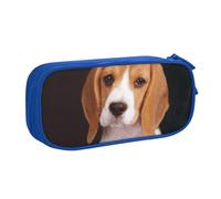 JKLQWC Grazioso astuccio con stampa di cane beagle, astuccio per penne e matite, con cerniera, per ufficio, scuola, adolescenti, ragazze, ragazzi, adulti, nero, Blu, One Size, Zaino per la scuola