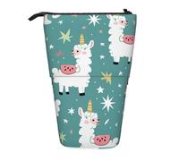JKLQWC Grazioso astuccio retrattile con supporto - grazioso astuccio con stampa di Babbo Natale, astuccio per cancelleria e trucchi per viaggi, scuola, ufficio, regali, Simpatica lama., Taglia unica