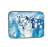 JKLQWC Penguins On The Iceberg - Custodia per computer portatile, antiurto, per uomo, donna, per viaggi, ufficio, scuola, Pinguini su Iceberg, 13 inch