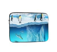 JKLQWC Penguins On The Iceberg - Custodia per computer portatile, antiurto, per uomo, donna, per viaggi, ufficio, scuola, Pinguini sull'iceberg, 10 inch