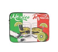 JKLQWC Penguins On The Iceberg - Custodia per computer portatile, antiurto, per uomo, donna, per viaggi, ufficio, scuola, Bandiera del Messico e Tequila, 10 inch