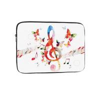 JKLQWC Penguins On The Iceberg - Custodia per computer portatile, antiurto, per uomo, donna, per viaggi, ufficio, scuola, Farfalla Musica, 15 inch