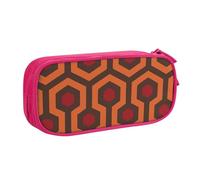 JKLQWC Shining Overlook - Astuccio per matite con stampa, grazioso astuccio con cerniera, organizer per ufficio, scuola, adolescenti, ragazze, ragazzi, adulti, nero, rosa, One Size, Zaino per la