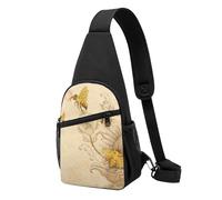 JKLQWC Starry Night Deep Outer Space stampato Sling Bag per le donne uomini Crossbody Borsa a tracolla Casual Daypack per viaggi escursionismo corsa, Api Miele Rurale Fiori di Selvaggio, One Size