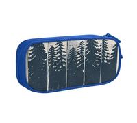 JKLQWC Wilderness - Astuccio con stampa artistica con volpe, grazioso astuccio con cerniera, organizer per ufficio, scuola, adolescenti, ragazze, ragazzi, adulti, nero, Blu, One Size, Zaino per la