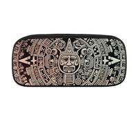 JKLQWH Astuccio in pelle PU Impermeabile Grande Capacità Calendario Maya Fine Del Mondo Matita Sacchetto Con Cerniera Portatile Matita Sacchetto Per Forniture Per Ufficio Sacchetto di Trucco