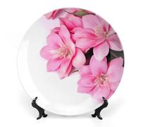 JKLQWH Bone China Piatto Decorativo 6 "Arte Ceramica Piatto Decorativo Con Espositore Bellissimi Fiori Ornamento In Ceramica Fatti A Mano Per Home Office Wall Decor
