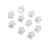 jklymm 10 chiusure di protezione per spina RJ45 Essential Networking per protezione della spina RJ45, mantiene la lunghezza originale del cavo nero