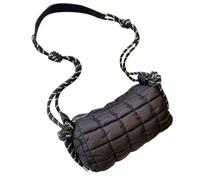 jklymm Borsa a nuvola trapuntata alla moda da donna, morbida e confortevole, con tracolla regolabile sotto le ascelle, per ragazze e donne, trapuntata, in cotone spaziale, rombo, Nero