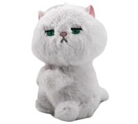 jklymm Organizer versatile con clip a forma di gatto, elegante cinturino in peluche, accessorio per la scuola, ciondolo a forma di gatto, Miao bianco 7, Taglia unica