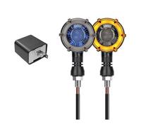 JKNONCBSG indicatore direzione luce Indicatori di direzione per motocicletta, luci LED sequenziali, lampeggianti, 12 V, 10 mm, retro, bicolore, rotanti