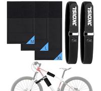 JKOISL Protezione per Telaio della Bicicletta Elettrica 18 22 25CM+ Cinghie per Portabiciclette Cinghie 65CM, Accessori di Protezione per Il Trasporto di Biciclette per Bici da Trekking e Fuoristrada