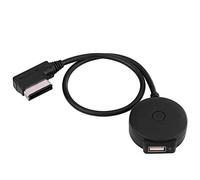JKOKPMG Adattatore audio Bluetooth AUX USB Cavo audio per auto di qualità premium per A1 A3 A6L A8 S5 Q3 Nero 15,7 pollici