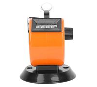 JKOKPMG Berm Contatore Manuale a 4 cifre Strumento di conteggio Meccanico Portatile in plastica ABS con Base a Gancio per statistiche di Dati Partecipazione alla conferenza Traffico Che (Arancia)