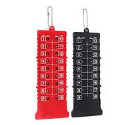 JKOKPMG Punteggio del Golf Contatore Punteggio del Golf Scheda Golf Indicatore di punteggio da 18 buche da Golf Ictus Putt per la Competizione di Allenamento Golf Competizione Nera 2pc