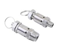 JKPQQEHV 1/4" 1/2" BSPT Male 0.5-2 2-6 6-10 Bar Adustable Stainless Sanitary Spring Pressure Relief Safety Valve(1/2",BSPT_0.5-2 Bar)