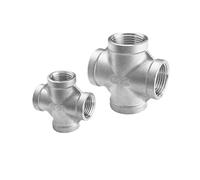 JKPQQEHV 1/8"- 4" NPT Female Cross 4-Ways 201 304 316 Stainless Coupler Connector Adapter Fitting(NPT,2")
